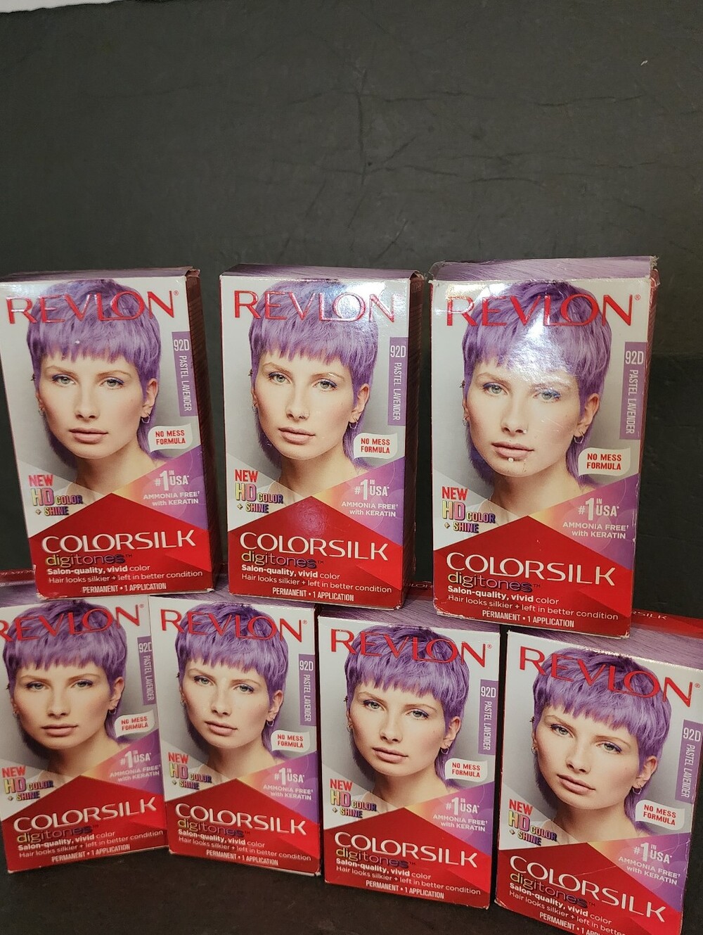 Revlon Colorsilk Digitones Keratin Perm Hair Color 92D PASTEL LAVENDER 7pk New